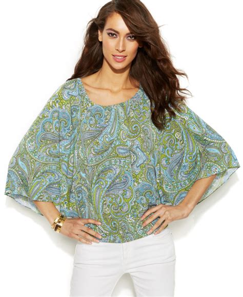 michael kors green blouse|Michael Kors blouses clearance.